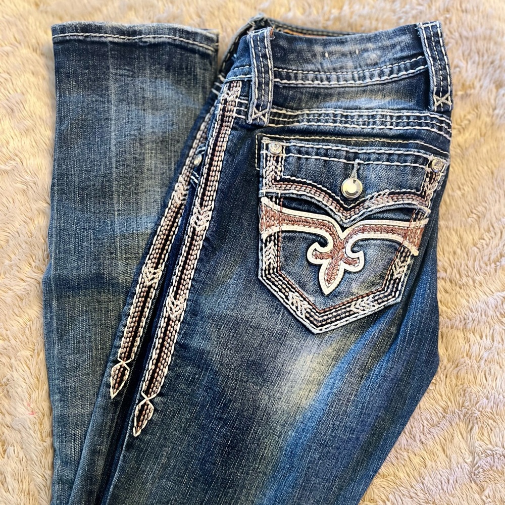 Rock revival blue jeans